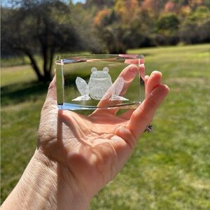 3D Crystal Frog cube . EXCELLENT CONDITION!